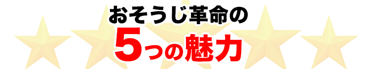 おそうじ革命 魅力